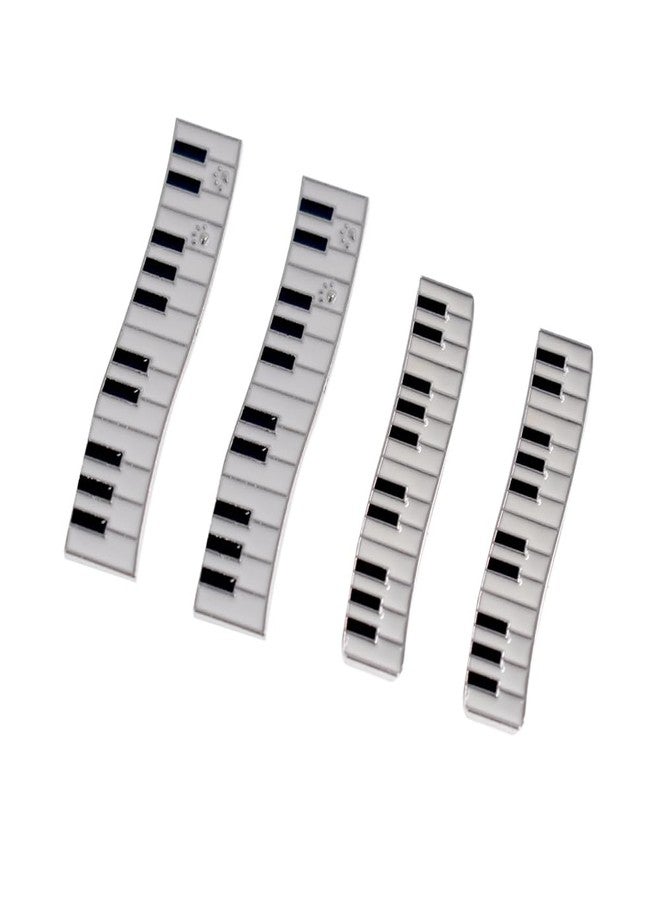 Ynxee 2 Pairs Piano Shaped Metal Hair Clips Alligator Barrettes Headwear Women Girls Hair Accessories, 1 pair large & 1 pair small, Silver - Image 5